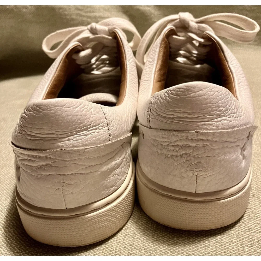 Frye Ivy Low Lace White Leather Sneakers Womens 8.5 M 3471183-WHT
